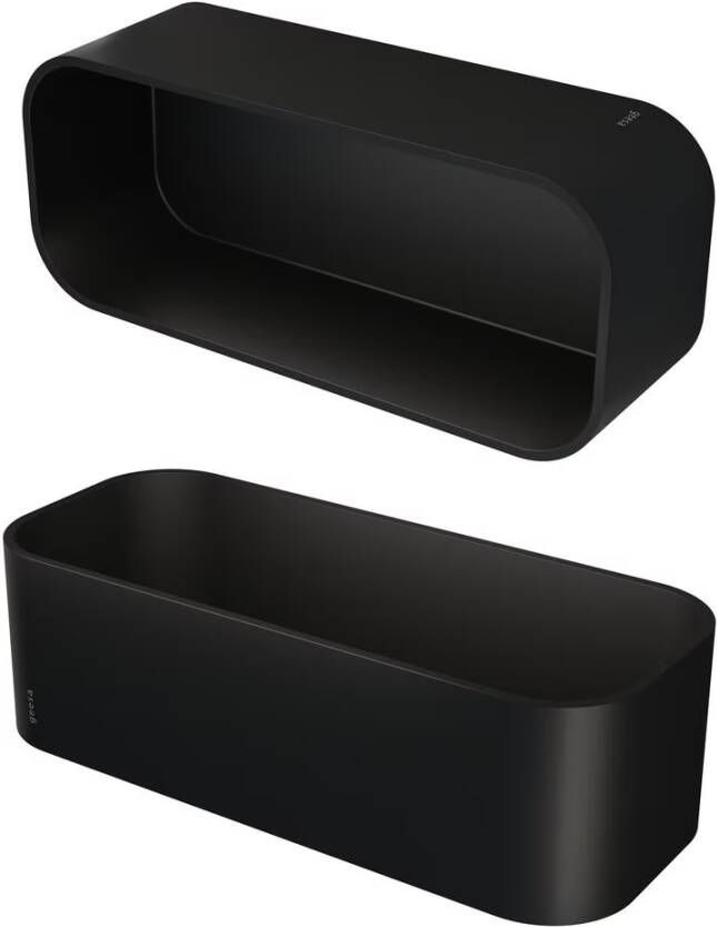 Geesa Planchet douchemand Frame | 25 cm | Zwart
