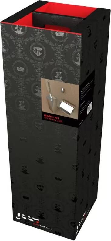 Geesa Toiletaccessorieset Modern Art | Toiletborstel met houder Toiletrolhouder met klep Handdoekhaak | Chroom