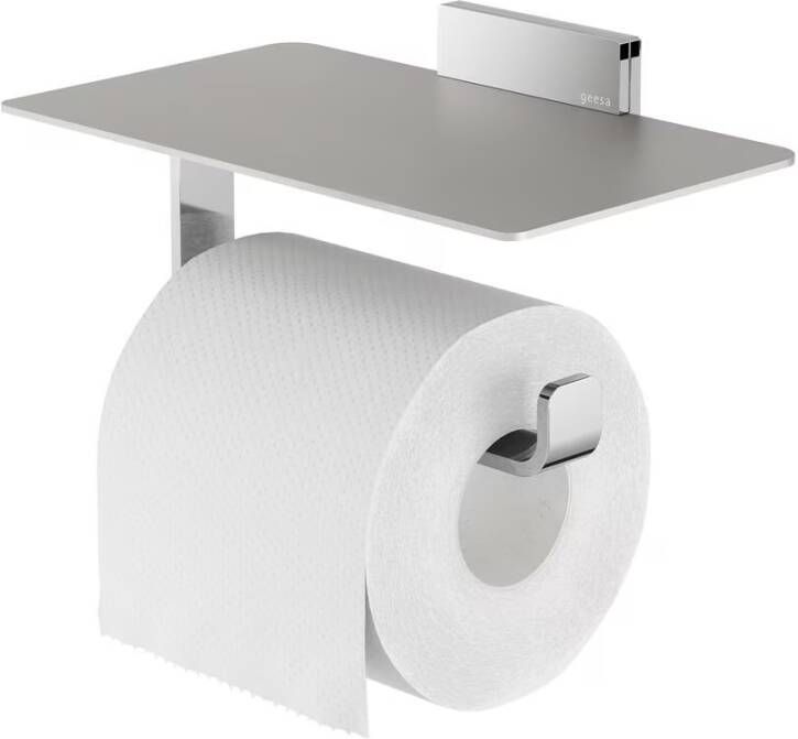 Geesa Toiletrolhouder Craft | Met planchet | RVS gepolijst