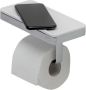 Geesa Toiletrolhouder Frame | Met planchet | Wit-Chroom - Thumbnail 1