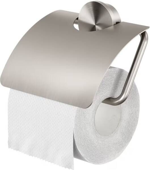 Geesa Toiletrolhouder Opal | Met klep | RVS geborsteld