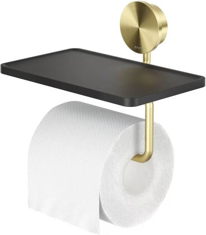 Geesa Toiletrolhouder Opal | Met planchet | Goud geborsteld