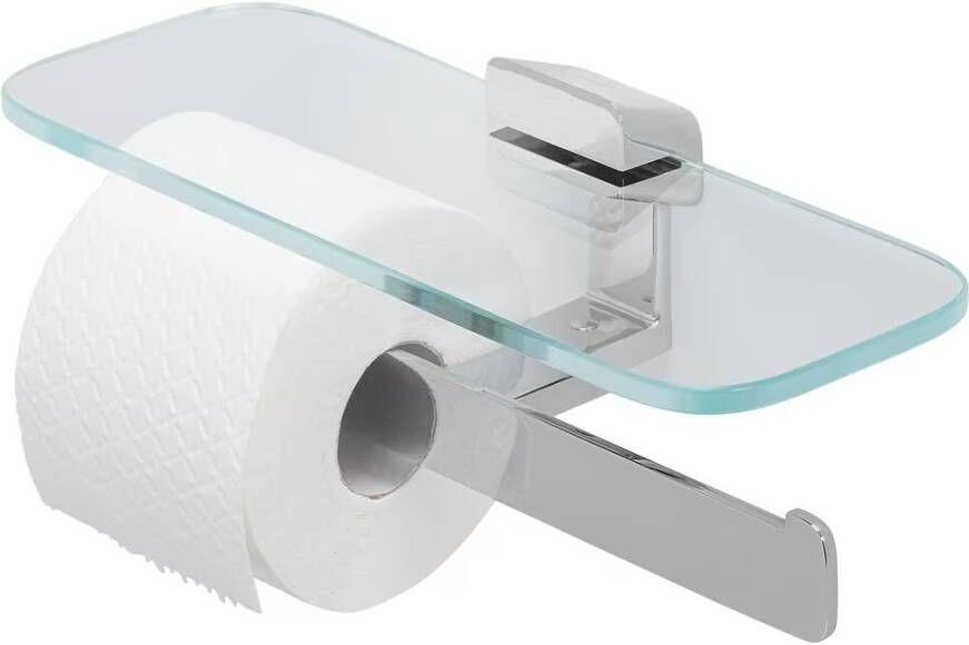 Geesa Toiletrolhouder Shift | Dubbel | Met planchet | Chroom-Transparant