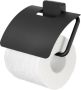 Geesa Toiletrolhouder Topaz | Met klep | Zwart - Thumbnail 1