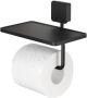 Geesa Toiletrolhouder Topaz | Met planchet | Zwart - Thumbnail 1