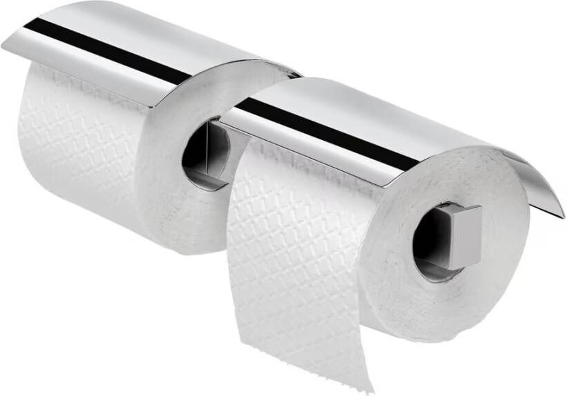 Geesa Toiletrolhouder Wynk | Met klep dubbel | Chroom