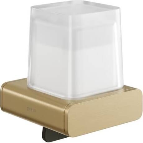 Geesa Zeepdispenser Shift | 200 ml | Met gesatineerd glas | Goud geborsteld