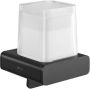 Geesa Zeepdispenser Shift | 200 ml | Met gesatineerd glas | Zwart - Thumbnail 1