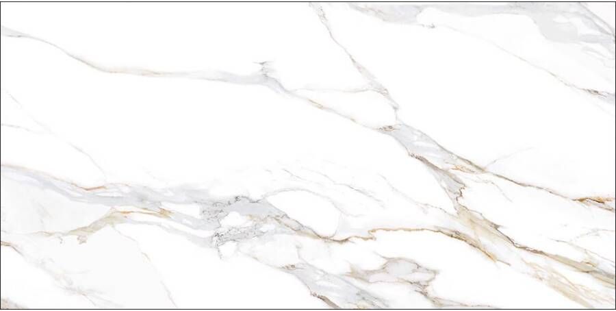 Geo Tiles Aurora Vloertegel | 30x60 cm | Gerectificeerd | Marmerlook | Mat Wit