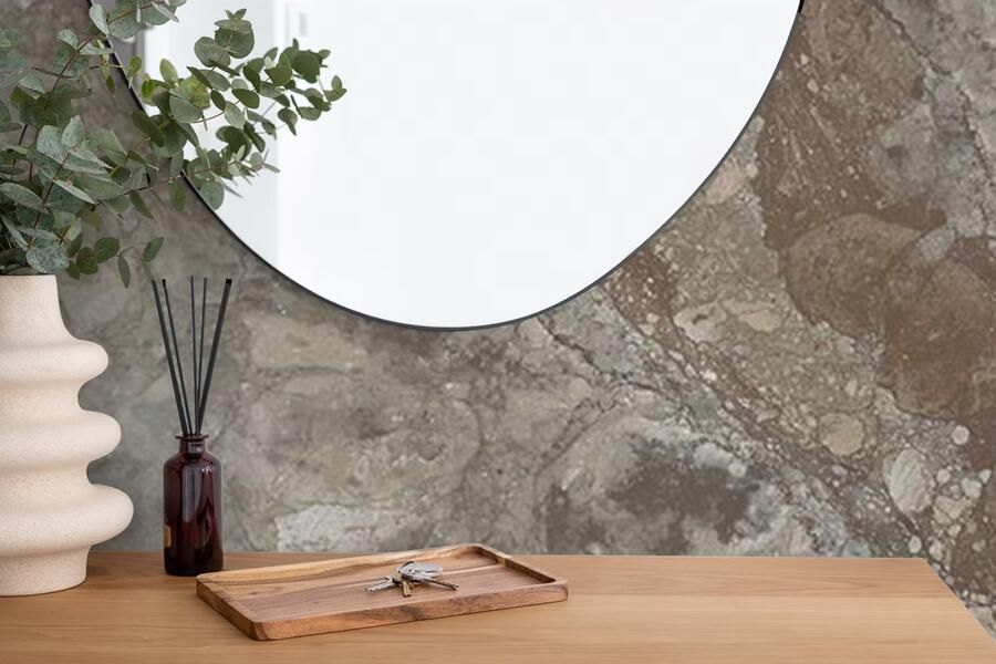 Geo Tiles Leyte Vloertegel | 60x120 cm | Gerectificeerd | Marmerlook | Glans Bruin - Foto 2