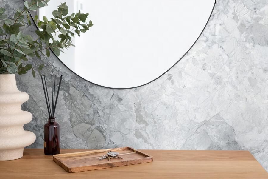 Geo Tiles Leyte Vloertegel | 60x120 cm | Gerectificeerd | Marmerlook | Glans Grijs - Foto 2