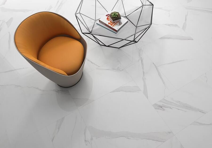 Geo Tiles Statuary Blanco Polished vloertegel marmer look 75x75 cm wit glans - Foto 2