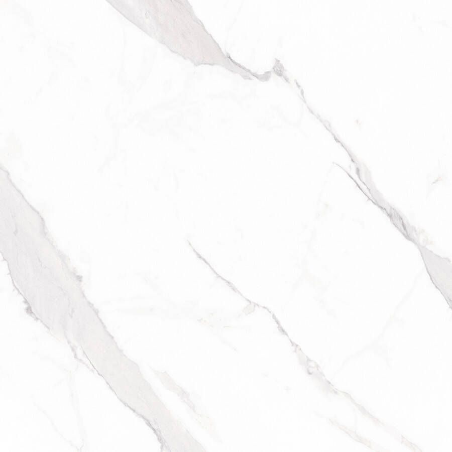 Geo Tiles Statuary Blanco Polished vloertegel marmer look 60x60 cm wit glans