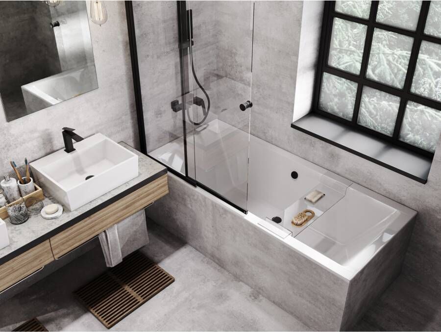 Gliss Design Ligbad Arion | Inbouw | 170x75 cm | Cast Marble | Rechthoek | Wit glans