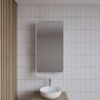 Gliss Design Badkamerspiegel Astra | 50x100 cm | Met planchet | Rechthoekig | Mat wit - Thumbnail 1