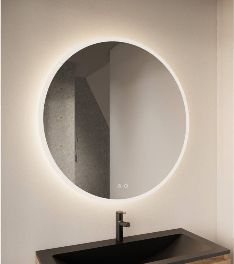Gliss Design Badkamerspiegel Circum | 60 cm | Rond | Indirecte LED verlichting | Touch button | Met spiegelverwarming