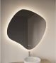 Gliss Design Badkamerspiegel Clio | 100x100 cm | Organisch | Indirecte LED verlichting | Touch button | Met spiegelverwarming - Thumbnail 1