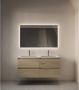 Gliss Design Badkamerspiegel Decora | 100x70 cm | Rechthoekig | Indirecte LED verlichting | Touch button | Met spiegelverwarming - Thumbnail 1
