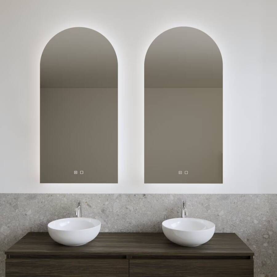 Gliss Design Badkamerspiegel Gaya | 50x120 cm | Rechthoekig | Indirecte LED verlichting | Touch button | Met spiegelverwarming
