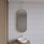 Gliss Design Badkamerspiegel Halo | 40x90 cm | Verticaal | Ovaal | Mat goud - Thumbnail 1