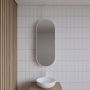 Gliss Design Badkamerspiegel Halo | 40x90 cm | Verticaal | Ovaal | Mat wit - Thumbnail 1
