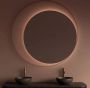 Gliss Design Badkamerspiegel Kosmos | 90 cm | Indirecte LED verlichting | Sensor bediening | Met spiegelverwarming | Koper rose - Thumbnail 1