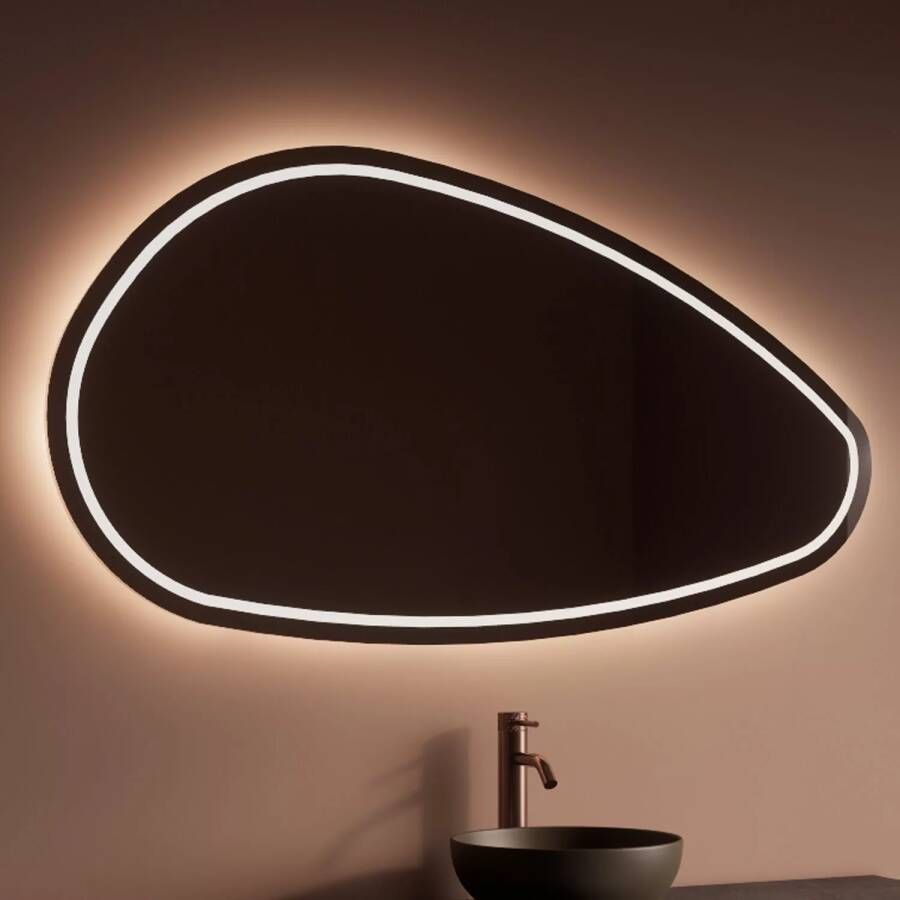 Gliss Design Badkamerspiegel Sirius | 140x82 cm | Directe en indirecte LED verlichting | Sensor bediening | Met spiegelverwarming
