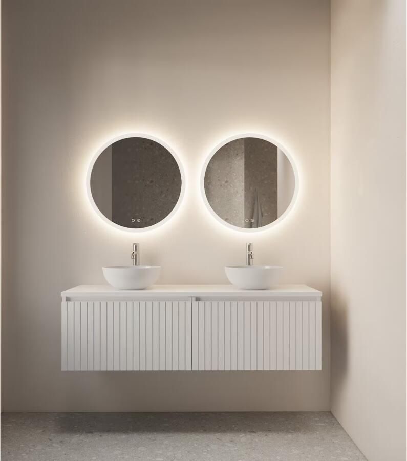 Gliss Design Badkamerspiegel Circum | 100 cm | Rond | Indirecte LED verlichting | Touch button | Met spiegelverwarming - Foto 3