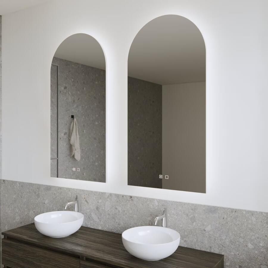 Gliss Design Badkamerspiegel Gaya | 50x120 cm | Rechthoekig | Indirecte LED verlichting | Touch button | Met spiegelverwarming