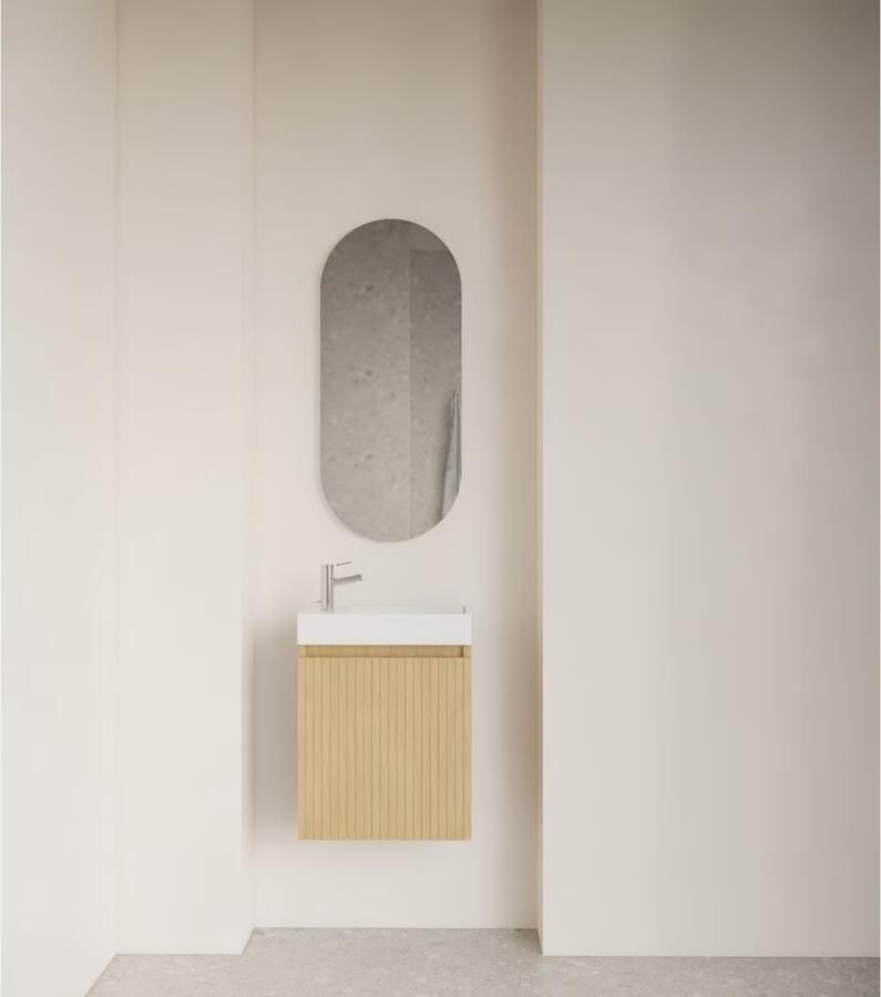 Gliss Design Badkamerspiegel Iris | 35x80 cm | Ovaal | Geen bediening | Zonder verwarming - Foto 3