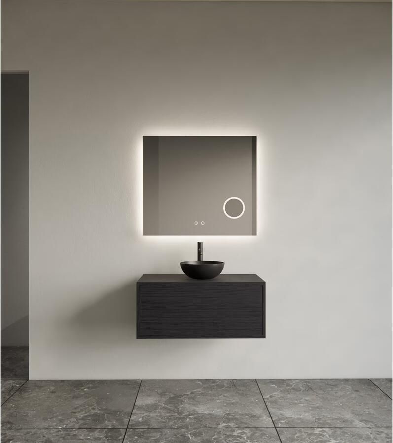 Gliss Design Badkamerspiegel Lumin | 60x70 cm | Rechthoekig | Indirecte LED verlichting | Touch button | Met spiegelverwarming - Foto 2