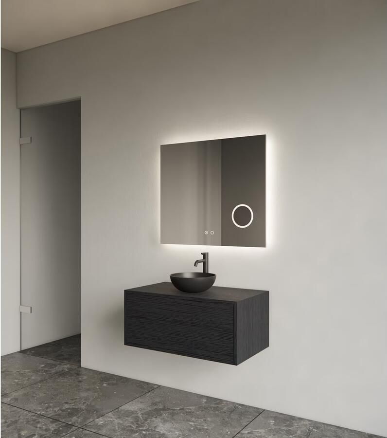 Gliss Design Badkamerspiegel Lumin | 60x70 cm | Rechthoekig | Indirecte LED verlichting | Touch button | Met spiegelverwarming - Foto 3