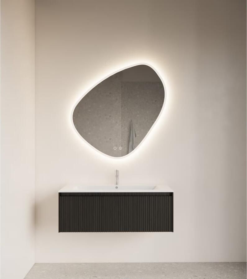 Gliss Design Badkamerspiegel Satine | 80x80 cm | Rechthoekig | Indirecte LED verlichting | Touch button | Met spiegelverwarming - Foto 2