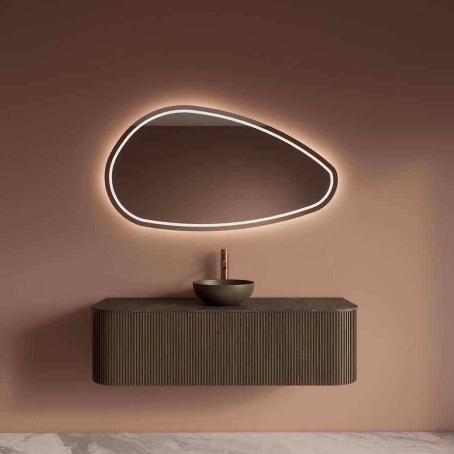 Gliss Design Badkamerspiegel Sirius | 140x82 cm | Directe en indirecte LED verlichting | Sensor bediening | Met spiegelverwarming