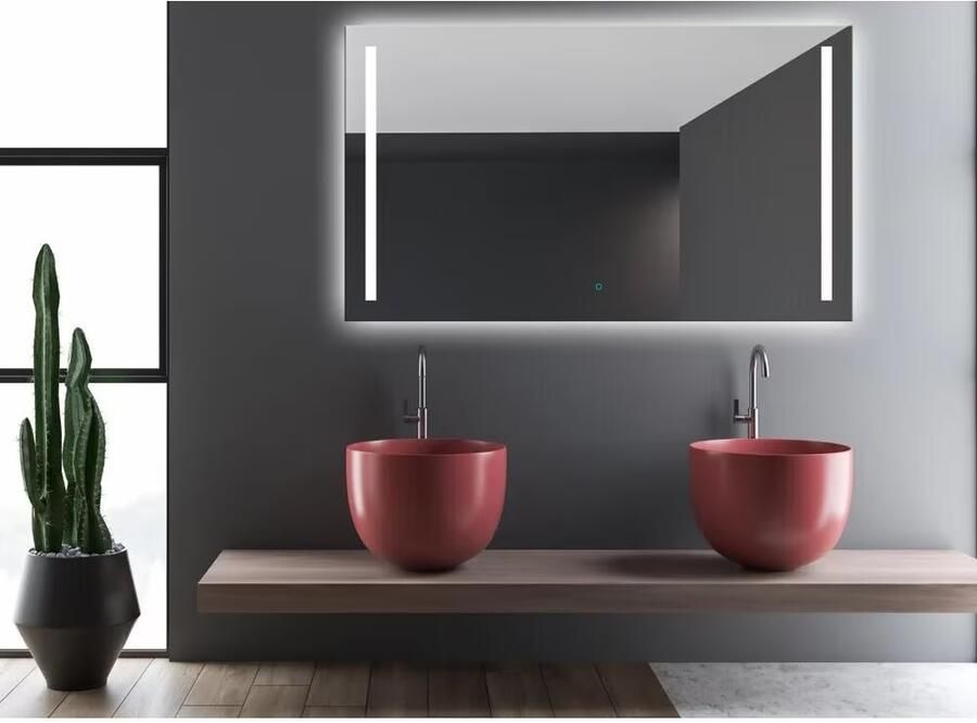 Gliss Design Badkamerspiegel Veri | 160x70 cm | Rechthoekig | Directe LED verlichting | Touch button | Met spiegelverwarming - Foto 3