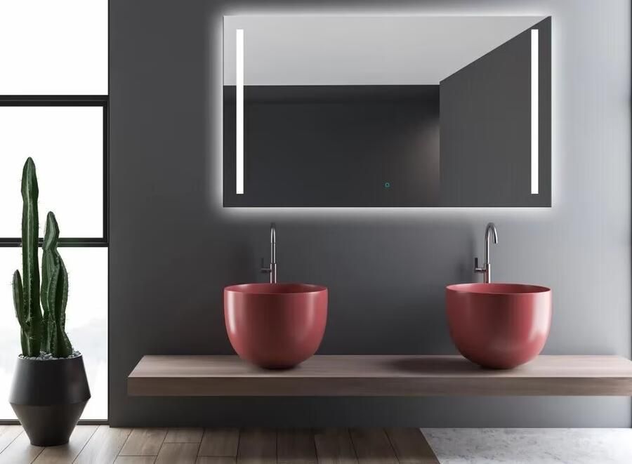 Gliss Design Badkamerspiegel Veri | 180x70 cm | Rechthoekig | Directe LED verlichting | Touch button | Met spiegelverwarming - Foto 3