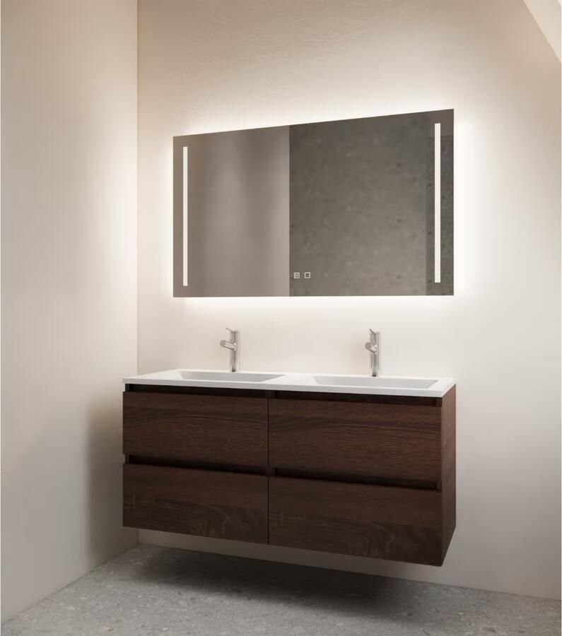 Gliss Design Badkamerspiegel Vertical | 140x70 cm | Rechthoekig | Indirecte LED verlichting | Touch button | Met spiegelverwarming - Foto 2