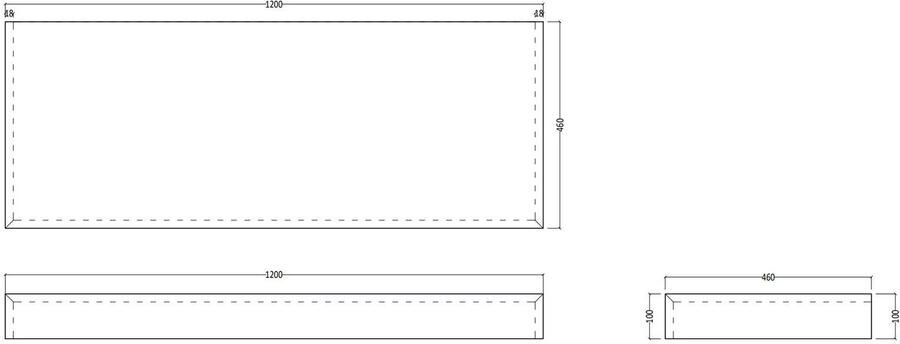 Gliss Design Topdek oak cognac 120 cm inclusief ophangbeugels