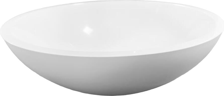 Gliss Design Waskom Dione | 40 cm | Keramiek | Vrijstaand | Rond | Wit Glans - Foto 3