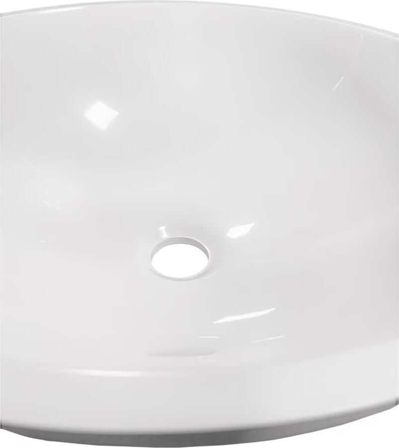 Gliss Design Waskom Dione | 40 cm | Keramiek | Vrijstaand | Rond | Wit Glans - Foto 2