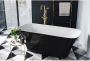Gliss Design Vrijstaand bad Tyche | 160x70 cm | Cast marble | Ovaal | Zwart glans - Thumbnail 1