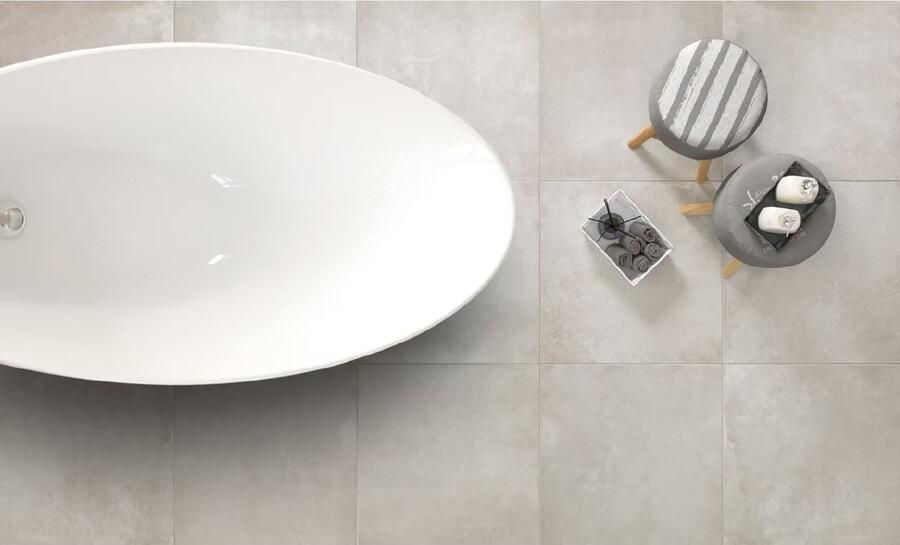 Grandeur Beton Vloertegel | 90x90 cm | Gerectificeerd | Betonlook | Mat Grijs