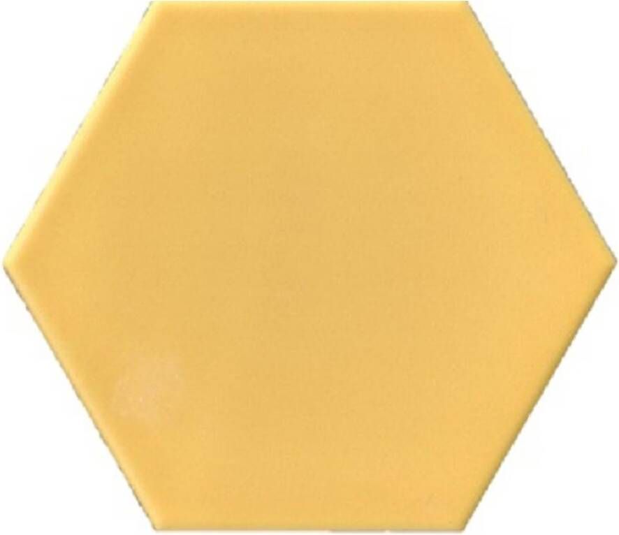 Grandeur Hexagonale Vloertegel | 17x15 cm | Mat Geel