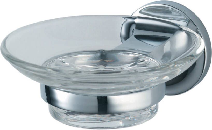 Haceka Aspen Zeephouder met glazen inzet chroom 1208547