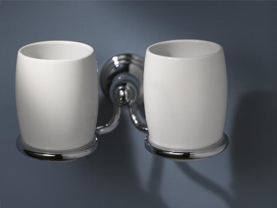 Haceka Allure dubbele glashouder chroom - Foto 2