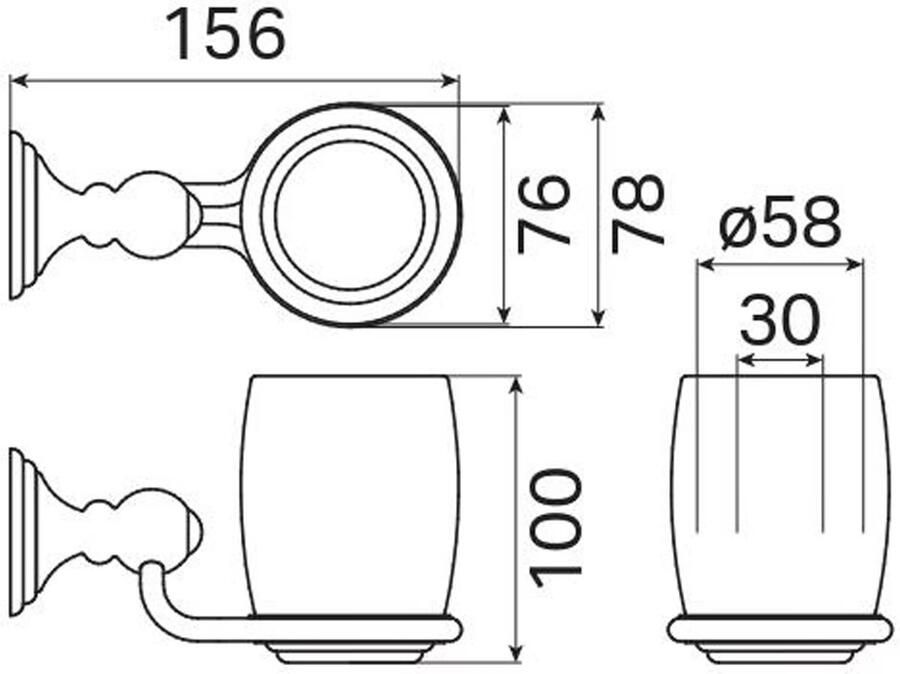 Haceka Allure glashouder rvs look