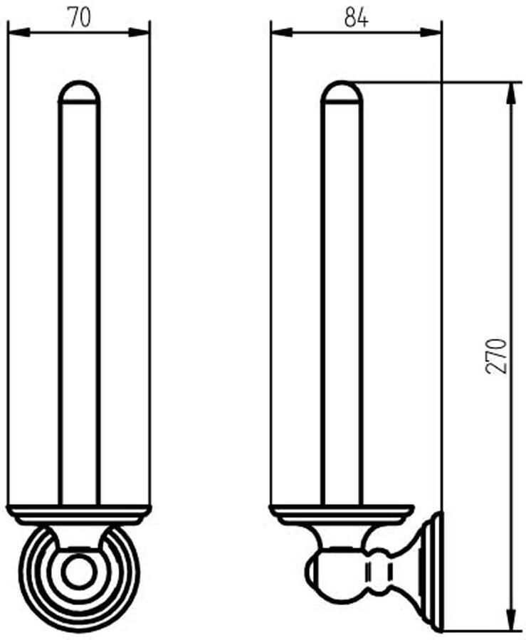 Haceka Allure reserverol houder vintage chroom