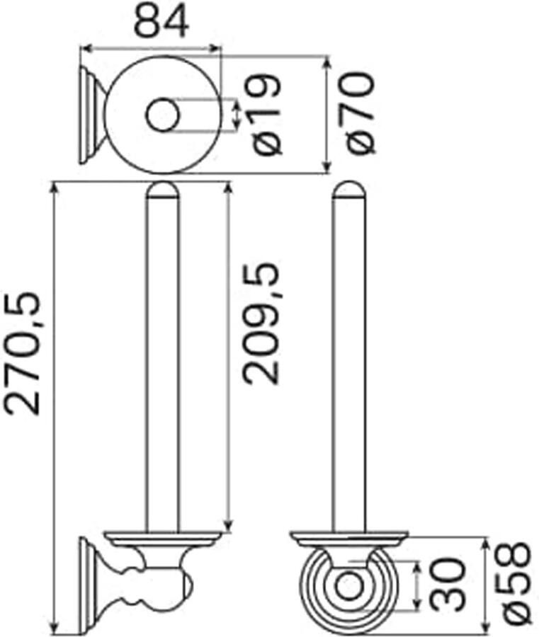 Haceka Allure reserverol houder vintage rvs look