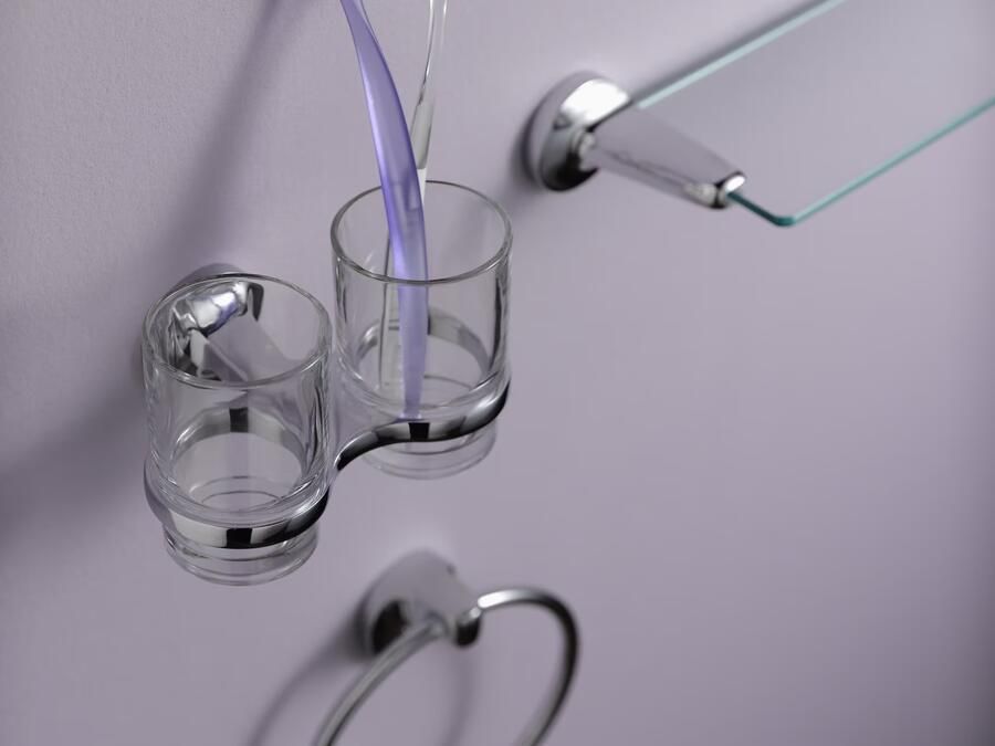 Haceka Aspen dubbele glashouder chroom - Foto 2