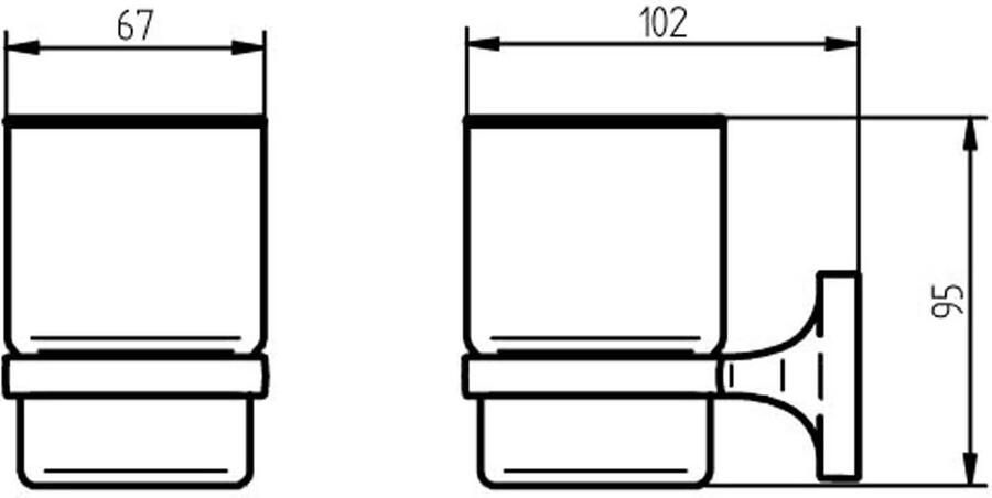 Haceka Aspen glashouder chroom